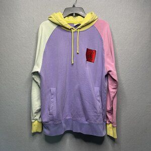 Teddy Fresh OG Color Block Pastel Hoodie Purple Yellow Pink Mint Unisex Size L